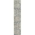 thumbnail image 1 of Nourison Concerto Abstract Ivory Grey Blue 2'2" x 6' Area Rug (2x6), 1 of 7