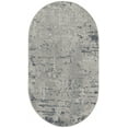 thumbnail image 1 of Nourison Concerto Abstract Ivory Grey Blue 3' x 5' Oval Area Rug (3x5), 1 of 8
