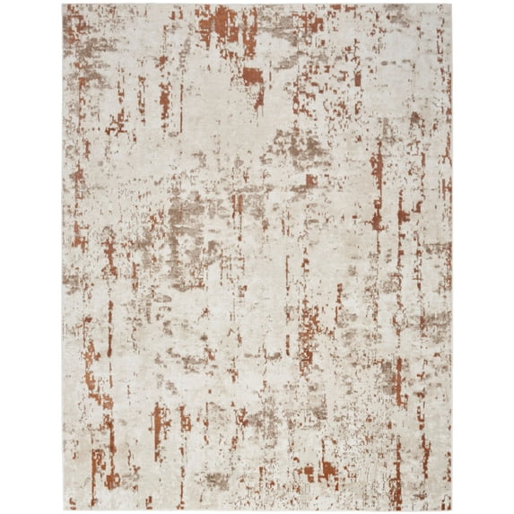Nourison 10' x 14' Concerto Modern & Contemporary Indoor Area Rug Ivory Rust
