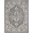 thumbnail image 1 of Nourison Concerto Center Medallion Indoor Rug Blue 5'3"x7'3", 1 of 9