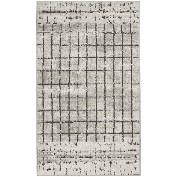 Nourison Concerto Contemporary Modern Ivory/Grey Area Rug
