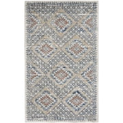 Nourison Concerto Distressed Contemporary Blue/Ivory Area Rug