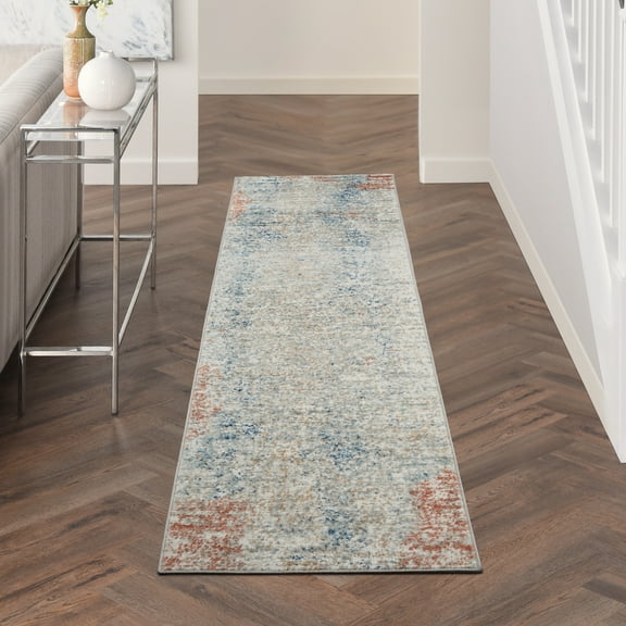 Nourison Concerto Distressed Contemporary Ivory/Multi Area Rug