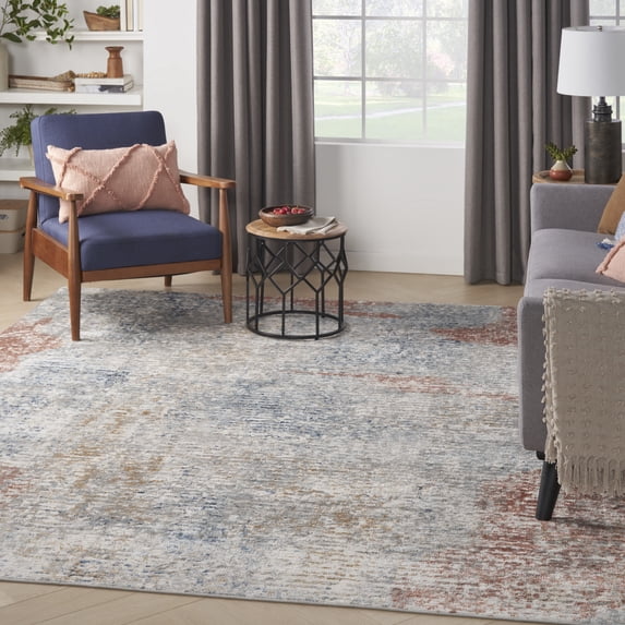 Nourison Concerto Distressed Contemporary Ivory/Multi Area Rug