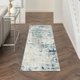 thumbnail image 1 of Nourison Concerto Distressed Ivory Grey Blue 2'2" x 7'6" Area Rug (2x8), 1 of 7