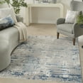 thumbnail image 1 of Nourison Concerto Distressed Ivory Grey Blue 8'10" x 11'10" Area Rug (9x12), 1 of 8