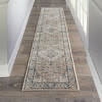 Nourison Concerto French country Beige/Grey 2'2" x 10' Area Rug, (2x10)