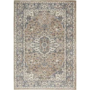 Nourison Concerto French country Beige/Grey 5'3" x 7'3" Area Rug, (5x7)