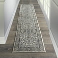 thumbnail image 1 of Nourison Concerto Ivory/Grey 2'2" x 12' Area Rug, Transitional, Persian, Bed Room, Living Room, Dining Room, Kitchen, Easy Cleaning, Non Shedding,, 1 of 7