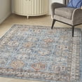 thumbnail image 1 of Nourison Concerto Modern Blue/Ivory 3'9" x 5'9" Area Rug, (4x6), 1 of 9