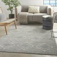 thumbnail image 1 of Nourison Concerto Modern Grey/Ivory/Blue 5'3" x 7'3" Area Rug, (5x7), 1 of 9