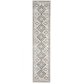 thumbnail image 1 of Nourison Concerto Contemporary Geometric Indoor Area Rug Ivory/Grey/Blue 2'2" x 10', 1 of 8