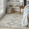 thumbnail image 1 of Nourison Concerto Modern Ivory/Grey/Blue 5'3" x 7'3" Area Rug, (5x7), 1 of 9