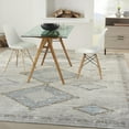 thumbnail image 1 of Nourison Concerto Modern Ivory/Grey/Blue 8'10" x 11'10" Area Rug, (9x12), 1 of 9