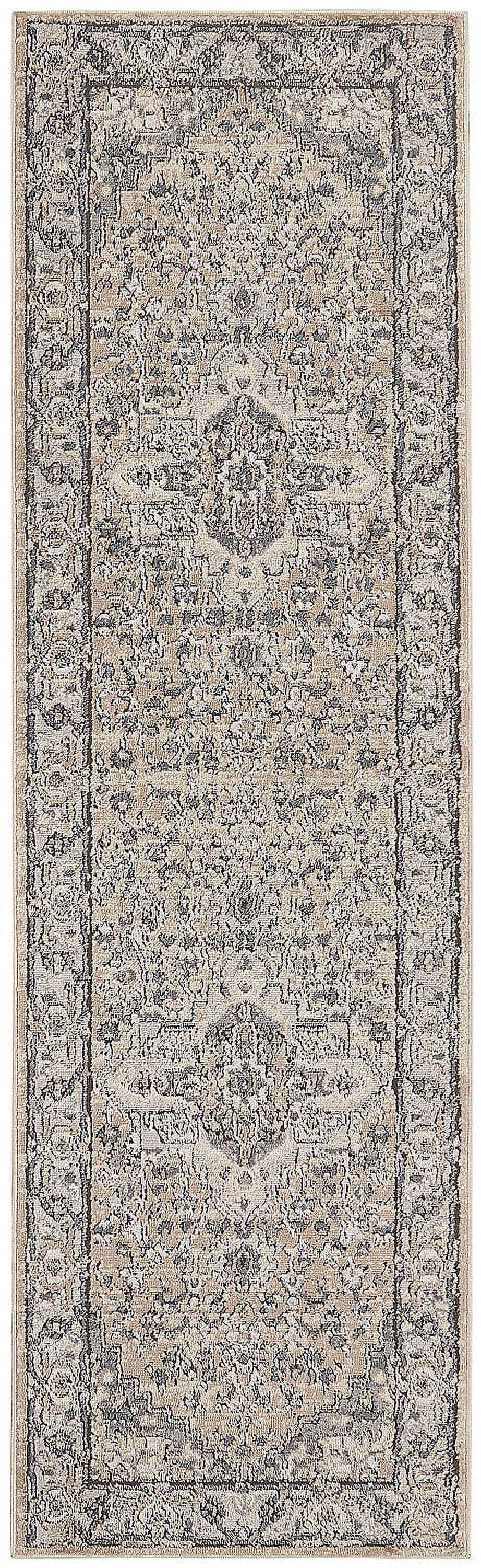 Nourison Concerto Persian Beige Grey 2'2" x 6' Area Rug (2x6)
