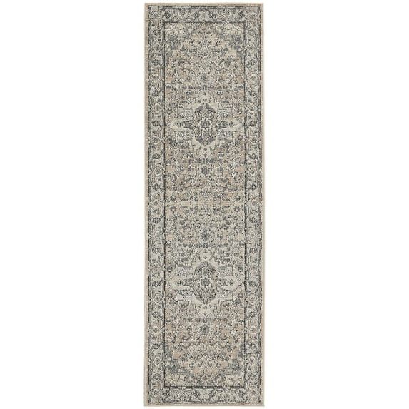 Nourison Concerto Persian Beige Grey 2'2" x 6' Area Rug (2x6)