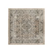 Nourison Concerto Center Medallion Indoor Rug Beige Grey 4 x Square