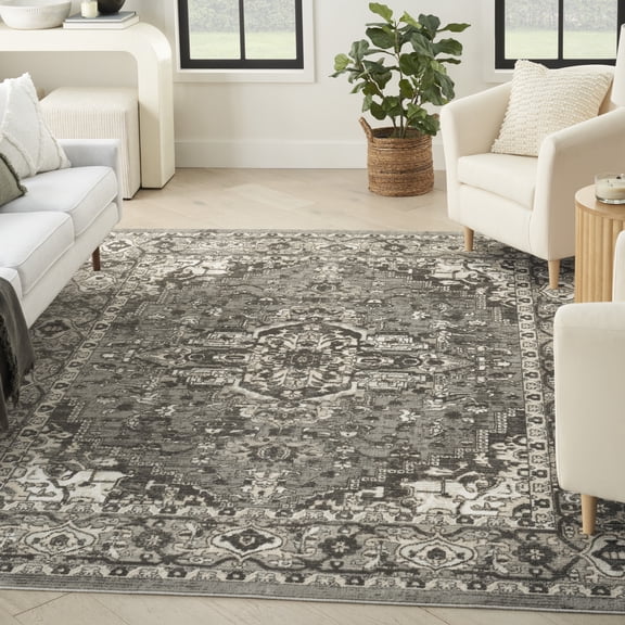 Nourison Concerto Persian Grey 7'10" x 9'10" Area Rug, (8x10)