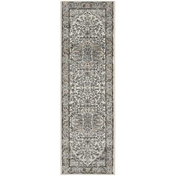 Nourison Concerto Persian Ivory Grey 2'2" x 6' Area Rug (2x6)