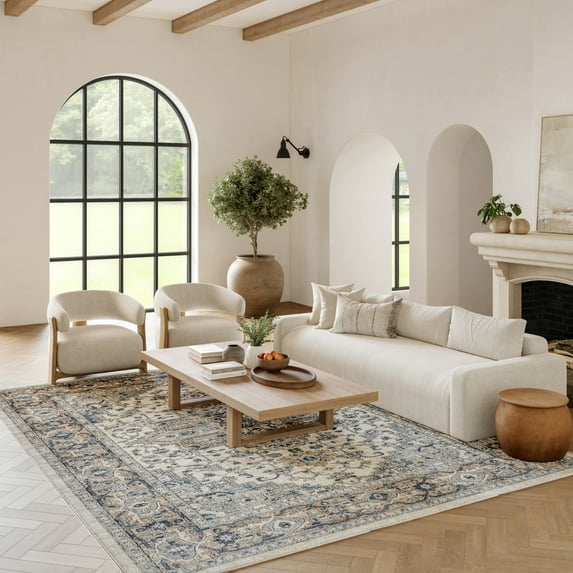 Nourison Concerto Persian Ivory/Grey 7'10" x 9'10" Area Rug, (8x10)