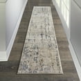 thumbnail image 1 of Nourison Concerto Rustic Beige/Grey 2'2" x 7'6" Area Rug, (2x8), 1 of 8