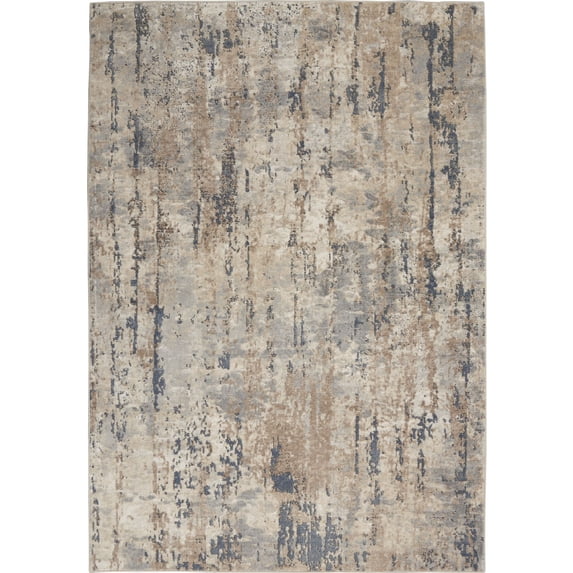 Nourison Concerto Rustic Beige/Grey 3'9" x 5'9" Area Rug, (4x6)