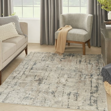 Nourison Concerto Rustic Beige/Grey 5'3" x 7'3" Area Rug, (5x7)