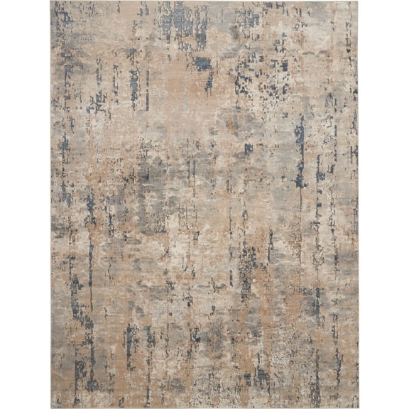 Nourison Concerto Rustic Beige/Grey 6'7" x 9'6" Area Rug, (7x10)