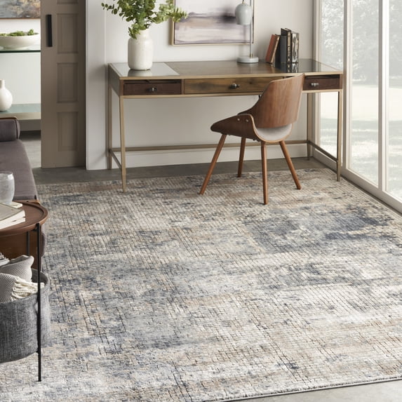 Nourison Concerto Rustic Blue/Beige 7'10" x 9'10" Area Rug, (8x10)