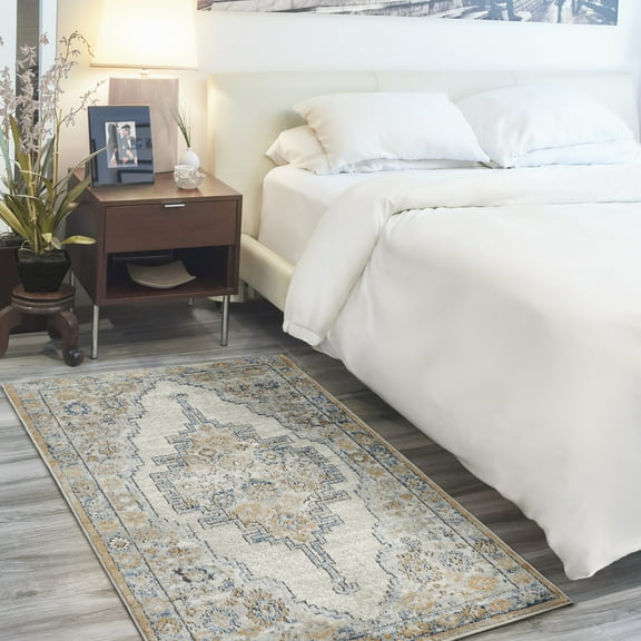 Nourison Concerto Traditional Persian Grey/Light Blue Area Rug