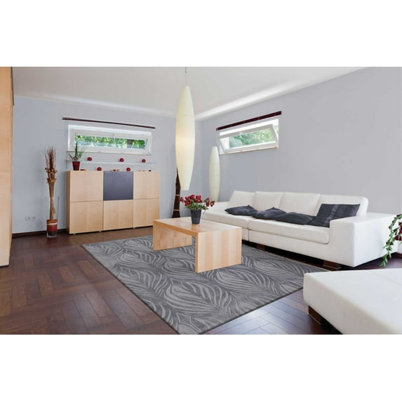 Nourison Contour Botanical Slate 7'3" x 9'3" Area Rug, (7x9)