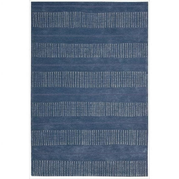 Nourison Contour CON22 Hand-Tufted Polyester Rectangle Rug, Blue