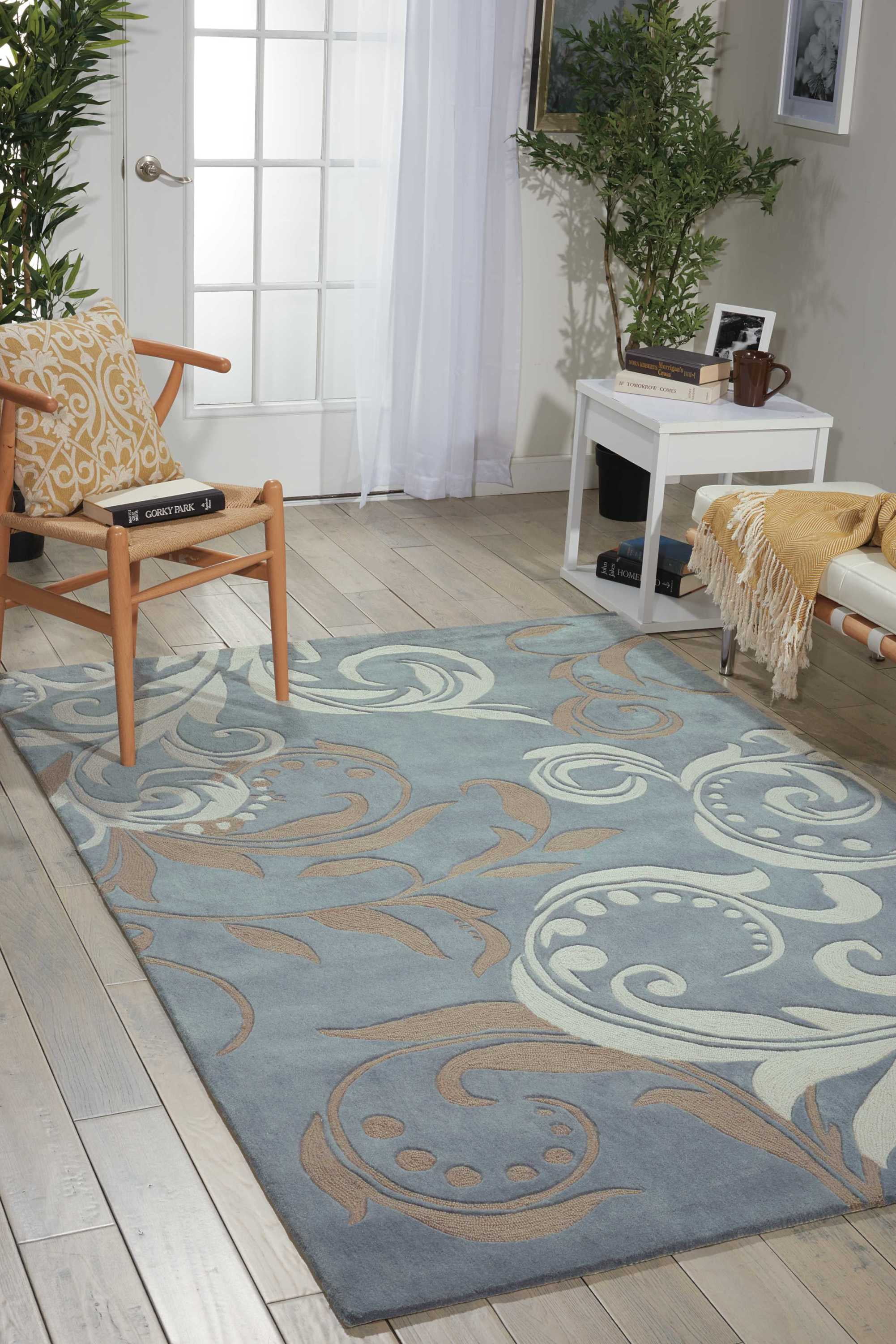 Nourison Contour Colorful Silver 3'6" x 5'6" Area Rug, (4x6)