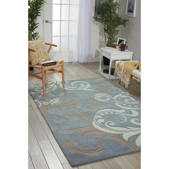 Nourison Contour Colorful Silver 3'6" x 5'6" Area Rug, (4x6)