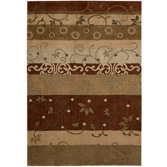 Nourison Contour Floral Stripe Contemporary Area Rug