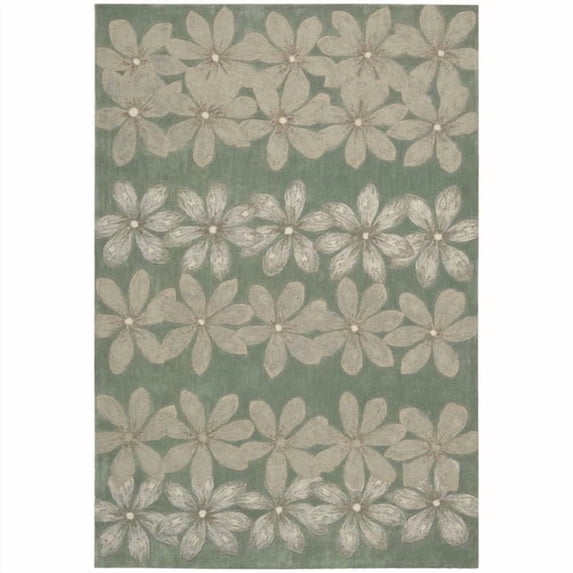 Nourison Contour Sage Area Rug CON16 3'6" x 5'6"