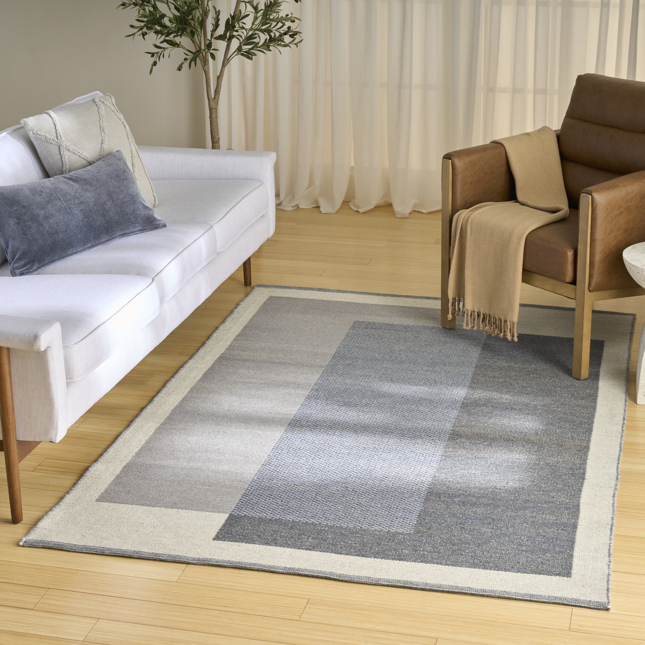 Nourison Copenhagen 8' x 10' Ivory Blue Mid-Century Modern Indoor Rug