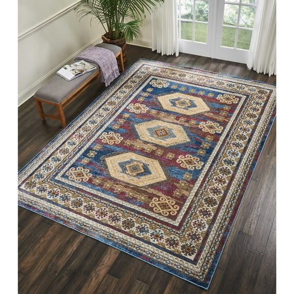 Nourison Covina 9'3" x 12'9" Blue Indoor Rug