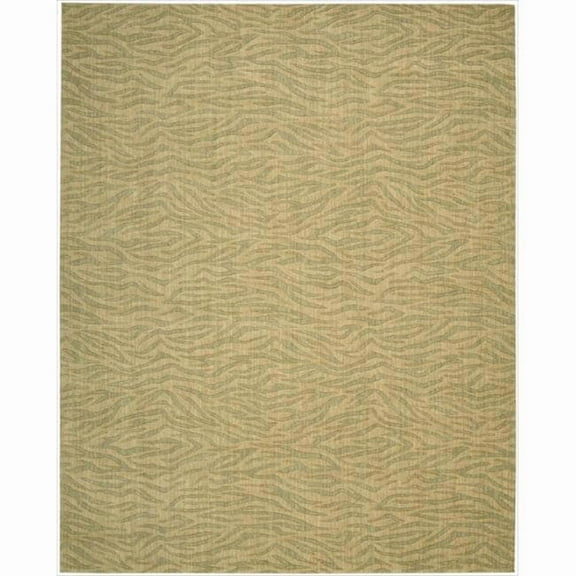 Nourison Cosmopolitan Area Rug Beige/Green 3'6" x 5'6" Latex Free Handmade,N/A 3' x 5' Indoor,Handmade Green Rectangle