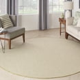 thumbnail image 1 of Nourison Courtyard 5' x Round Natural Modern Rug, 1 of 10