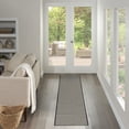 thumbnail image 1 of Nourison Courtyard 2' x 6' Black White Modern Rug, 1 of 9