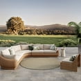 thumbnail image 1 of Nourison Courtyard 8' x Round Green Modern Rug, 1 of 10
