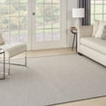 thumbnail image 1 of Nourison Courtyard Indoor/Outdoor Ivory/Charcoal 8' x Square Area Rug (8 Square), 1 of 9