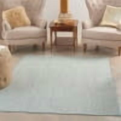 Nourison Courtyard Indoor/Outdoor Ivory Aqua 4' x 6' Area Rug, (4x6)