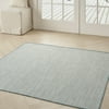 Size: 4' x Square, Actual Color: Ivory/Aqua