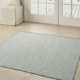 thumbnail image 1 of Nourison Courtyard Indoor/Outdoor Ivory/Aqua 5' x Square Area Rug (5 Square), 1 of 9