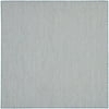 Size: 6' x 6' Square, Actual Color: Ivory/Aqua