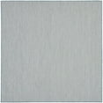 thumbnail image 1 of Nourison Courtyard Indoor/Outdoor Ivory/Aqua 6' x 6' Square Area Rug (6 Square), 1 of 11