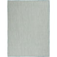 thumbnail image 1 of Nourison Courtyard Indoor/Outdoor Ivory Aqua 6' x 9' Area Rug, (6x9), 1 of 12