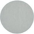 thumbnail image 1 of Nourison Courtyard Indoor/Outdoor Ivory/Aqua 8' x Round Area Rug (8 Round), 1 of 10